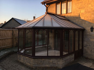 Old glass conservatory