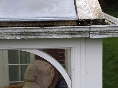 Wooden conservatory repairs - before image