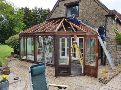 Wooden frame conservatory repairs